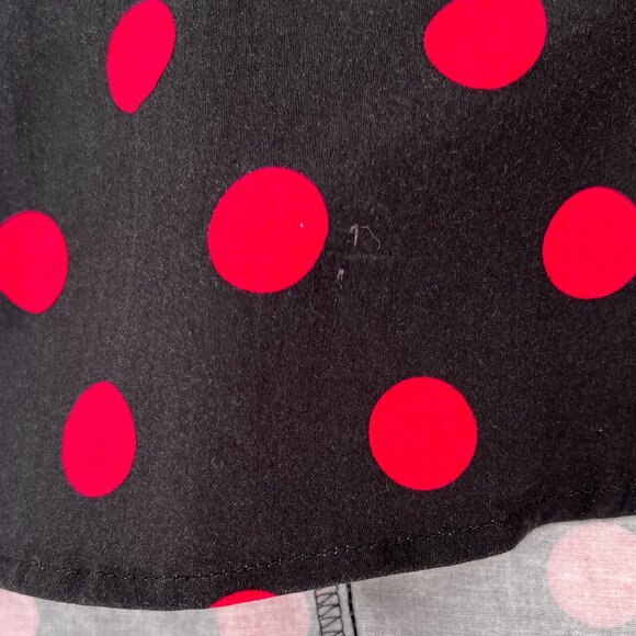 Feldie Black & Hot Pink Polka-Dot 1950s Inspired Halter Skater Style Dress Small - Picture 8 of 15